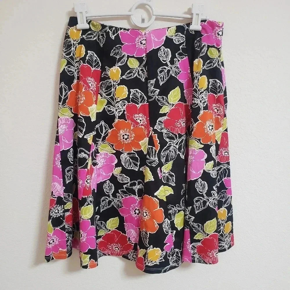 Chadwick's Floral Full Skirt